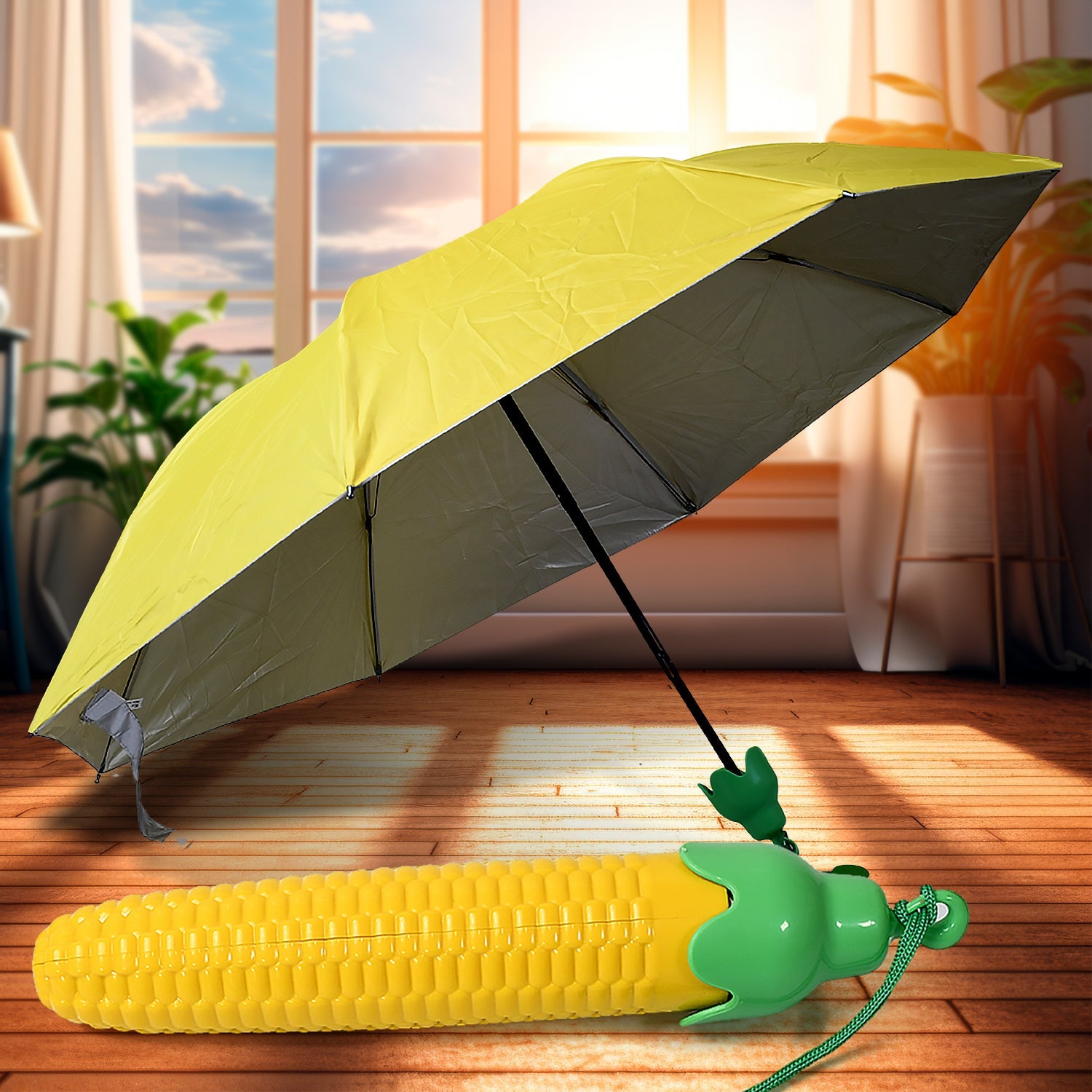 Vegetable shaped Folding Umbrella, Plastic Case Creative Fashion Folding Mini Sun Shade Rain Umbrella, Unique Umbrella, Sun & UV Protection, Cute Design (1 Pc) Vegetable shaped Folding Umbrella, Plastic Case Creative Fashion Folding Mini Sun Shade Rain Umbrella, Unique Umbrella, Sun & UV Protection, Cute Design (1 Pc)